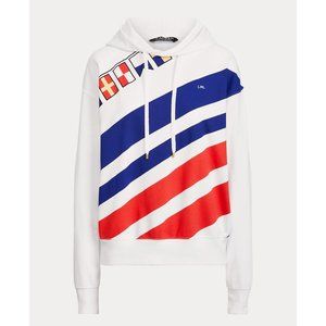 Ralph Lauren Nautical Flags & Stripes French Terry Hooded Hoodie Sweatshirt